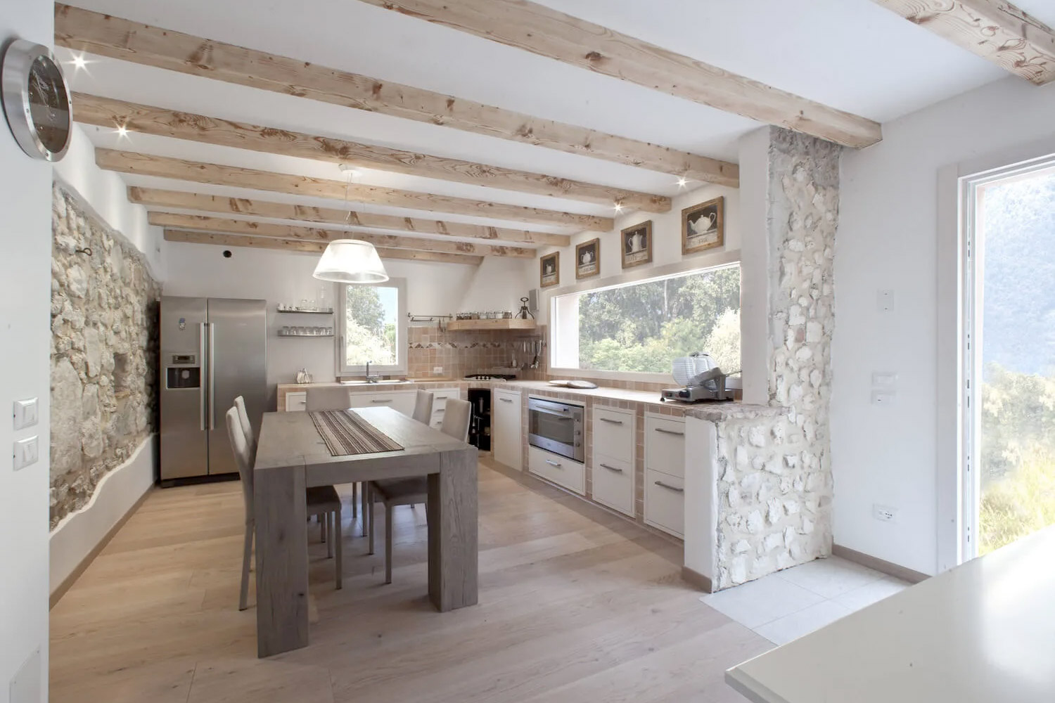 Pavimentazione gres porcellanato effetto legno -Solagna - Vicenza